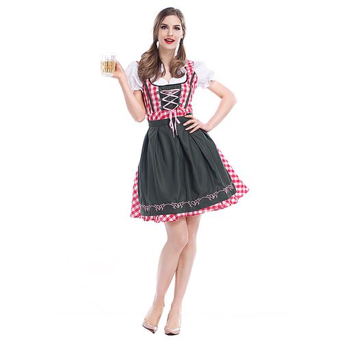 品色德国莫尼黑啤酒节巴伐利亚传统啤酒服装连衣裙节日派对舞会服